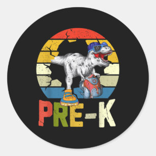 Sticker Rond Je suis prêt à écraser la rentrée des dinosaures d