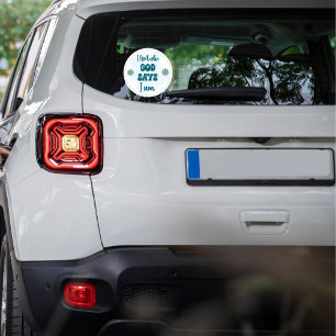 Sticker Rond Je suis qui Dieu dit que je suis Inspirational bas