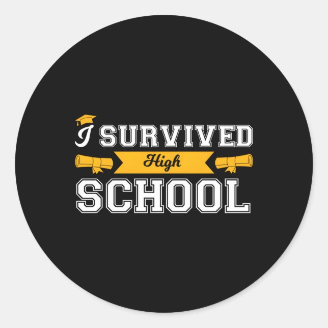 Sticker Rond Je suis resté au lycée (Devant)