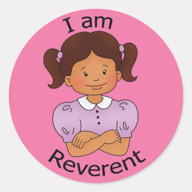 Sticker Rond Je suis révérencieux (Devant)