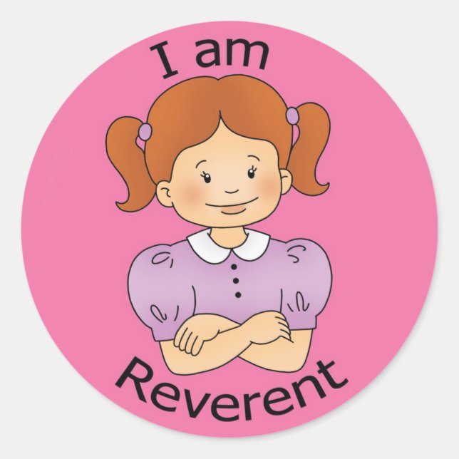 Sticker Rond Je suis révérencieux (Devant)