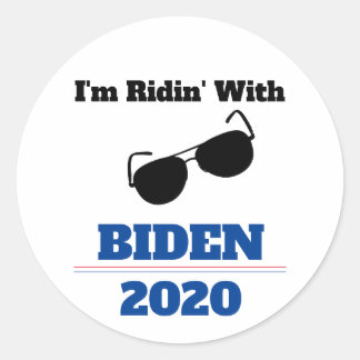 Sticker Rond Je suis Ridin' avec Biden en 2020