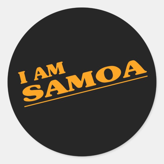 Sticker Rond Je suis Samoa (Devant)