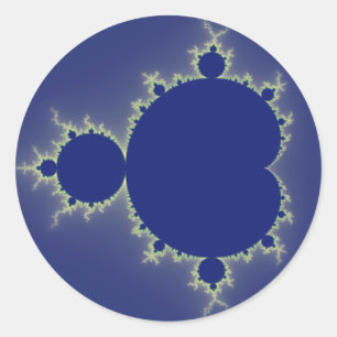 Sticker Rond Je Suis Si Bleu - Fractal