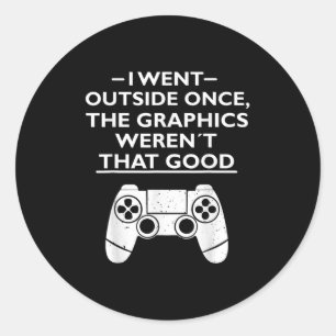 Sticker Rond Je Suis Sorti Une Fois Que Les Graphiques Ont Été