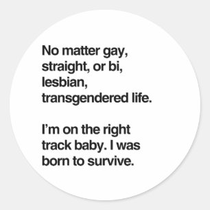 Sticker Rond Je suis sur la bonne voie bébé