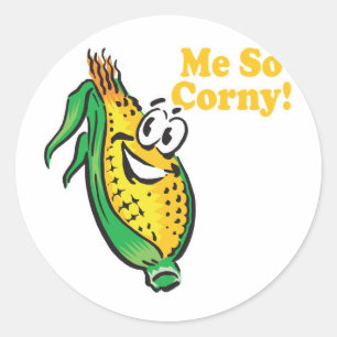Sticker Rond Je suis tellement ringard épi de maïs