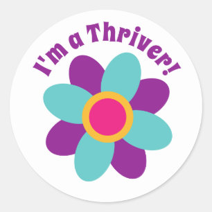 Sticker Rond Je suis Thriver !