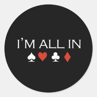 Sticker Rond Je suis tout en T-shirt blanc