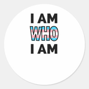 Sticker Rond Je Suis Transgenre Je Suis Qui Je Suis Transgenre