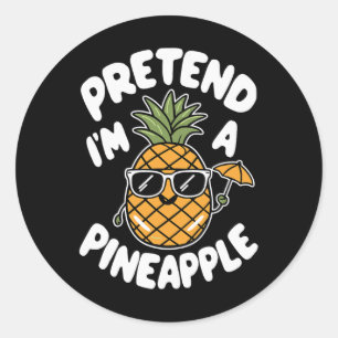 Sticker Rond Je suis un ananas