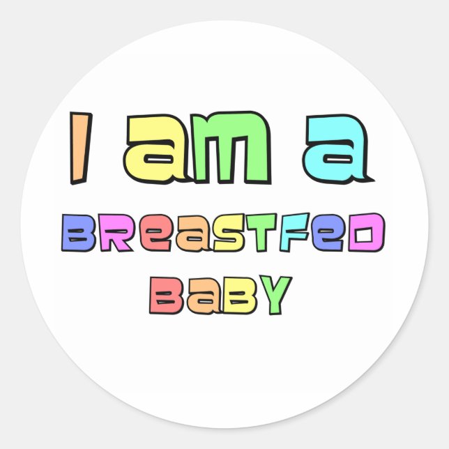 Sticker Rond Je Suis Un Bébé Au Sein Du Sein (Devant)