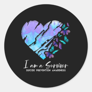Sticker Rond Je Suis Un Coeur De Sensibilisation À La Préventio