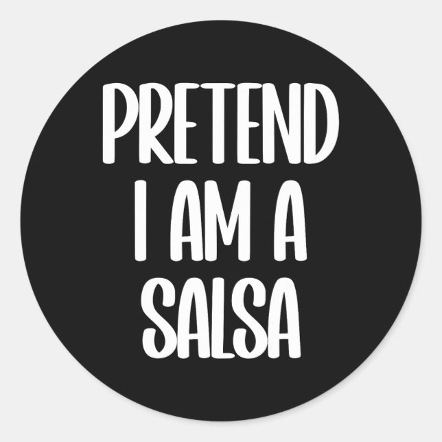 Sticker Rond Je suis un costume d'Halloween de Salsa (Devant)