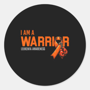 Sticker Rond Je Suis Un Guerrier La Leucémie Cancer Sensibilisa