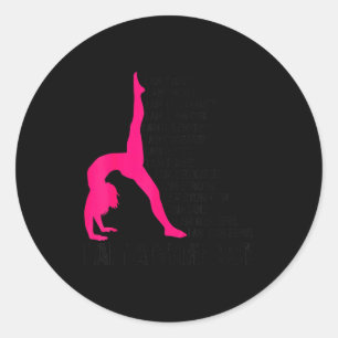 Sticker Rond Je suis un gymnaste