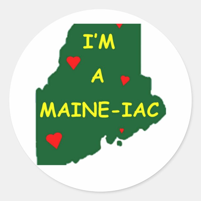 STICKER ROND JE SUIS UN IAC MAINE (Devant)