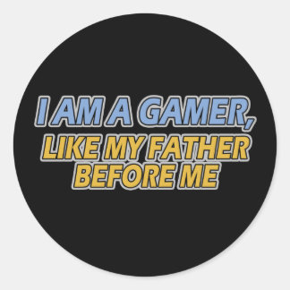 Sticker Rond Je suis un joueur, comme mon père avant moi