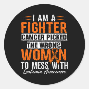Sticker Rond Je Suis Un Lutte Contre La Leucémie 1