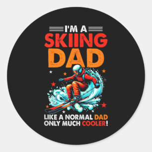 Sticker Rond Je Suis Un Papa Qui Ski Définition Beaucoup Plus C