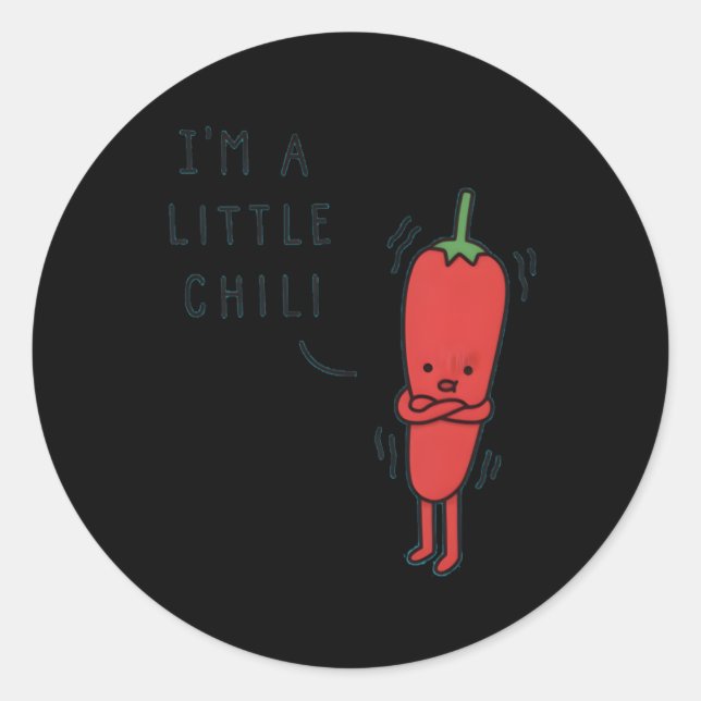 Sticker Rond Je Suis Un Petit Chili (Devant)