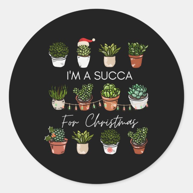 Sticker Rond Je Suis Un Succès Pour Succulent (Devant)