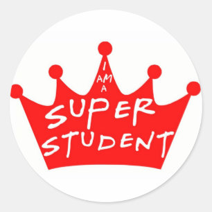 Sticker Rond Je Suis Un Super Étudiant