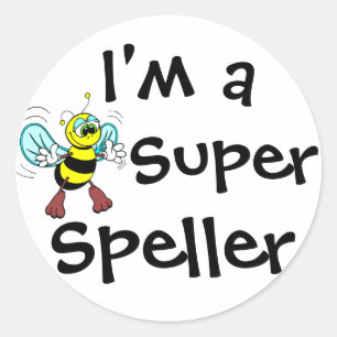 Sticker Rond Je suis un super Speller