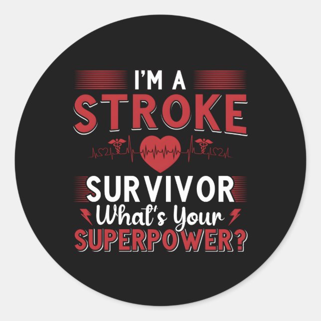 Sticker Rond Je Suis Un Survivant De L'Attaque Attaque Sensibil (Devant)