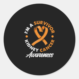 Sticker Rond Je suis un survivant du cancer du rein survivant