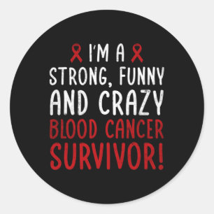 Sticker Rond Je suis Un Survivant du Cancer du Sang ! Académies