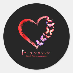 Sticker Rond Je suis un survivant Mois de sensibilisation aux m
