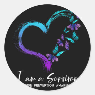 Sticker Rond Je Suis Un Survivant Sensibilisation À La Préventi