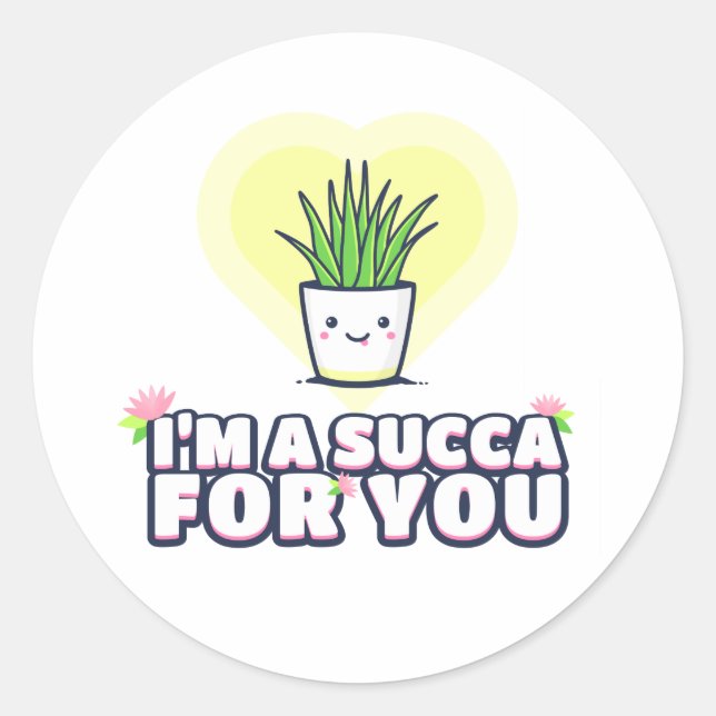Sticker Rond Je suis une carte Succa for You (Devant)