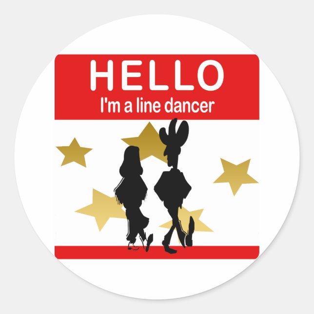 Sticker Rond Je suis une danseuse (Devant)