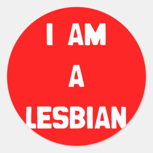 STICKER ROND JE SUIS UNE LESBIENNE