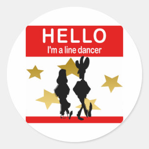 Sticker Rond Je suis une ligne danseur