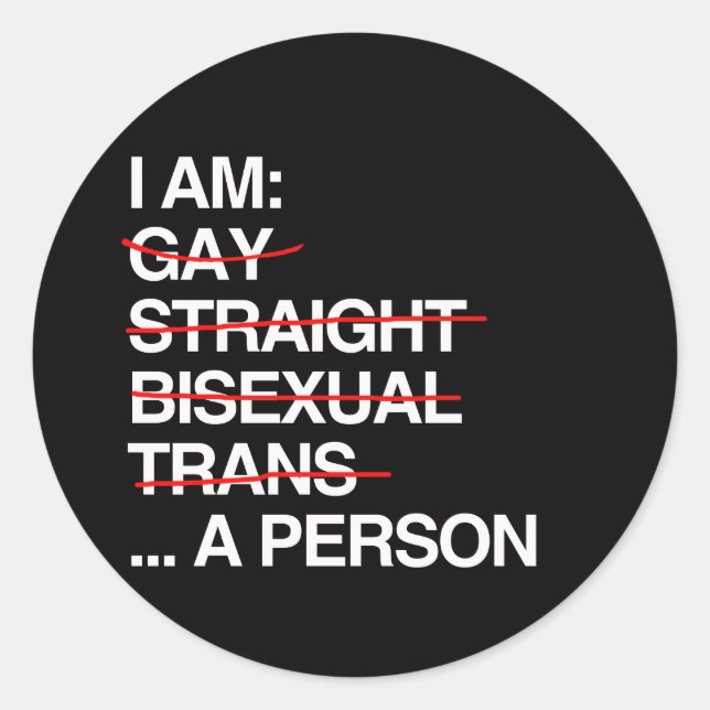STICKER ROND JE SUIS UNE PERSONNE (Devant)