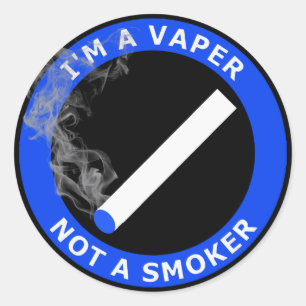 STICKER ROND JE SUIS VAPEUR, PAS FUMEUR
