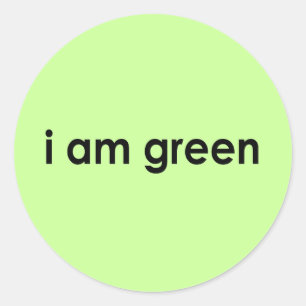 Sticker Rond je suis vert.