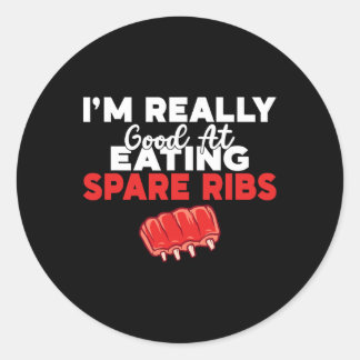 Sticker Rond Je Suis Vraiment Bon Pour Manger Des Plats De Seco