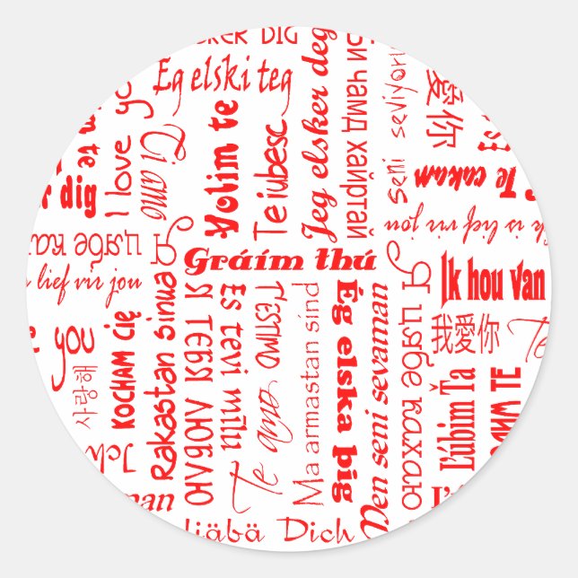 Sticker Rond Je T'Aime (Devant)