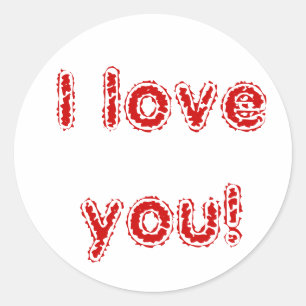 Sticker Rond Je t'aime !