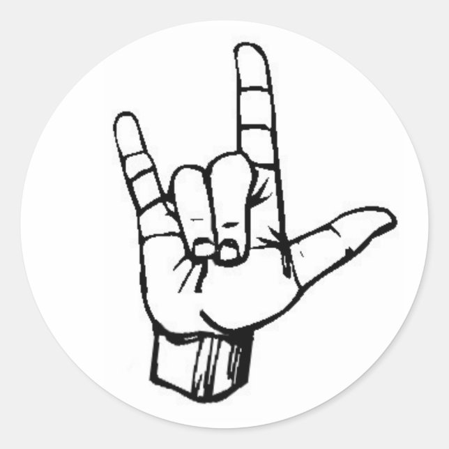 Sticker Rond Je t'aime ! (Devant)