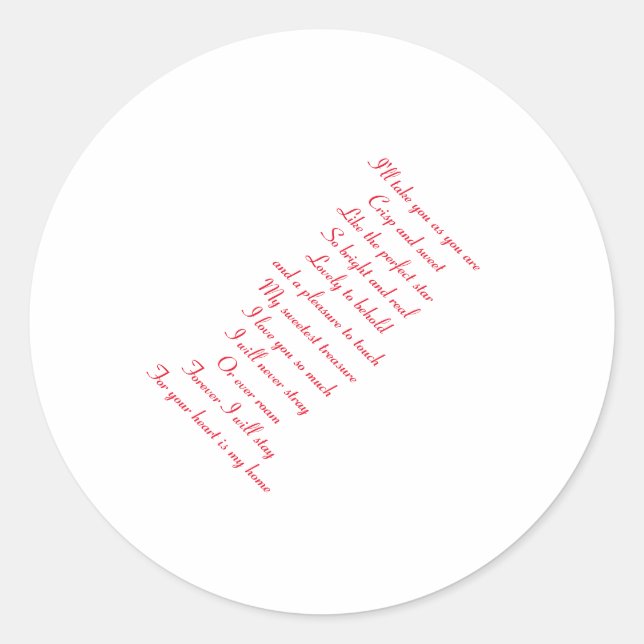 Sticker Rond Je t'aime (Devant)
