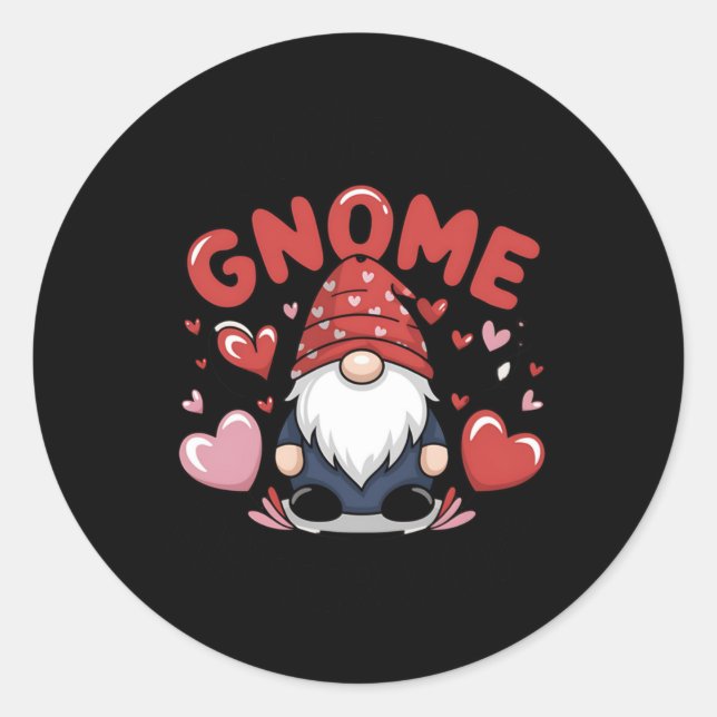 Sticker Rond Je T'Aime Gnome What Sticker1 (Devant)