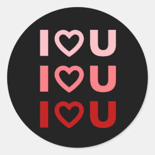 Sticker Rond Je t'aime les dessins