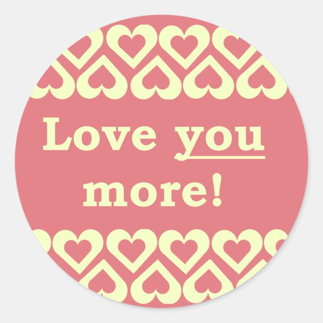 Sticker Rond Je T'Aime Plus ! (Devant)