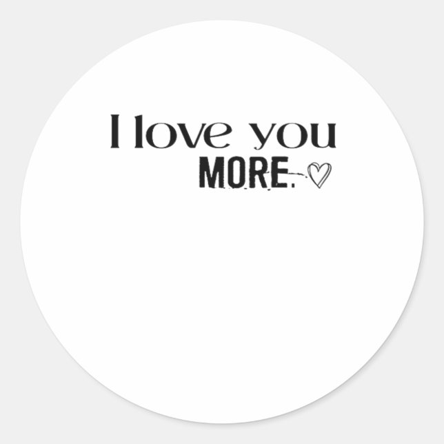 Sticker Rond Je t'aime plus doux amour Citation  (Devant)