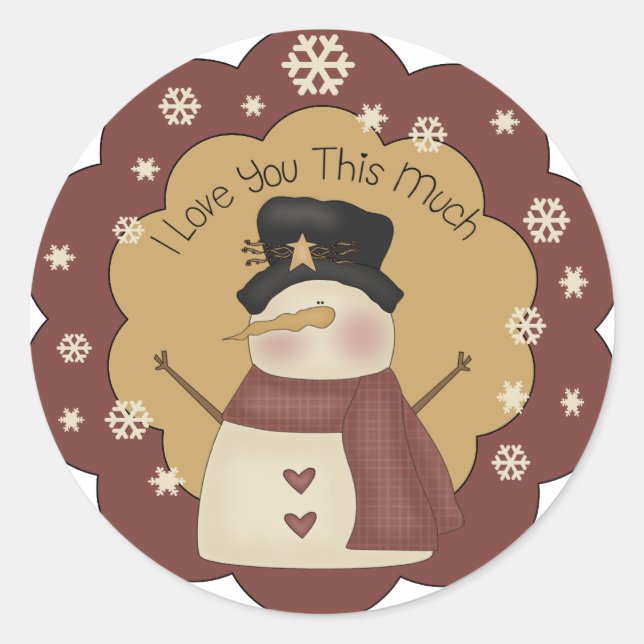 Sticker Rond Je T'Aime Tant (Devant)